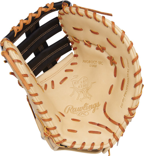 Rawlings Heart of the Hide Series 13" Baseball First Base Mitt - Left Hand Throw - Camel/Black