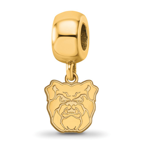 Butler Bulldogs Sterling Silver Gold Plated Extra Small Dangle Bead