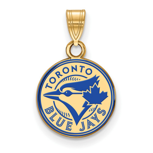 Toronto Blue Jays Logo Art Sterling Silver Gold Plated Small Charm