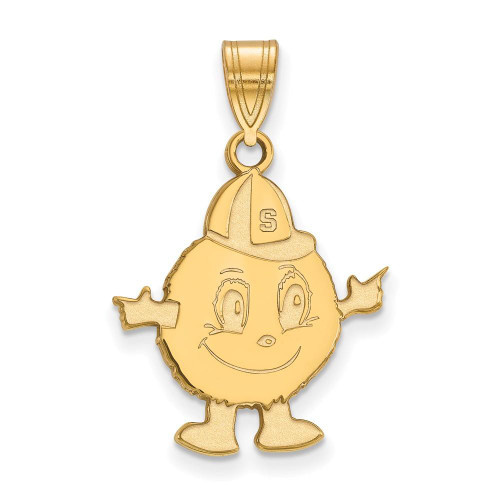 Syracuse Orange Silver Gold Plated Large Pendant