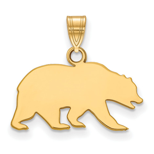 California Golden Bears Logo Art Sterling Silver Gold Plated Small Charm