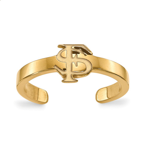 Florida State Seminoles Sterling Silver Gold Plated Toe Ring