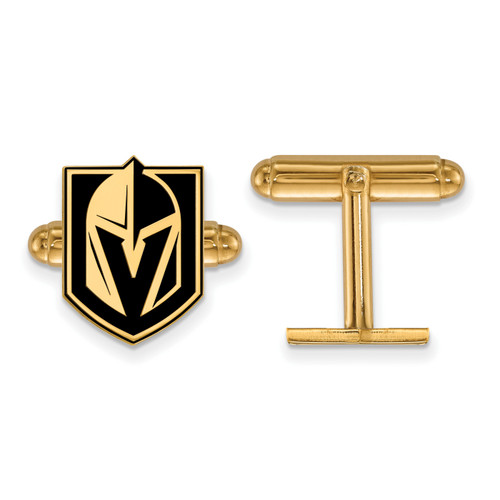 Vegas Golden Knights Logo Art Sterling Silver Gold Plated Cuff Links