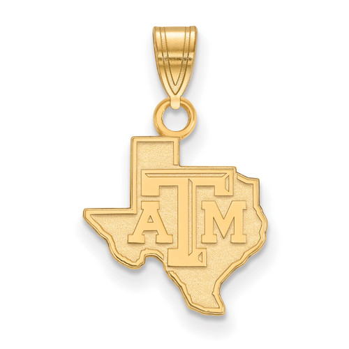 Texas AM Aggies Silver Gold Plated Small Pendant