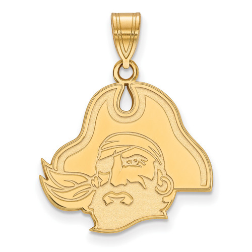East Carolina Pirates Sterling Silver Gold Plated Large Pendant
