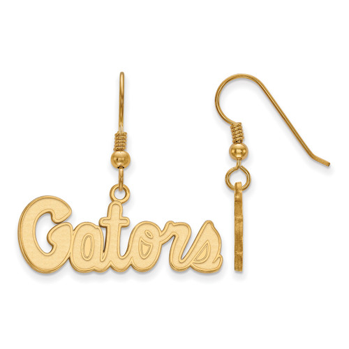 Florida Gators Silver Gold Plated Small Dangle Earrings