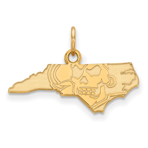 East Carolina Pirates Sterling Silver Gold Plated Extra Small Pendant