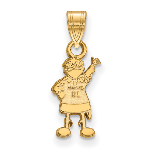 South Carolina Gamecocks Sterling Silver Gold Plated Small NCAA Pendant