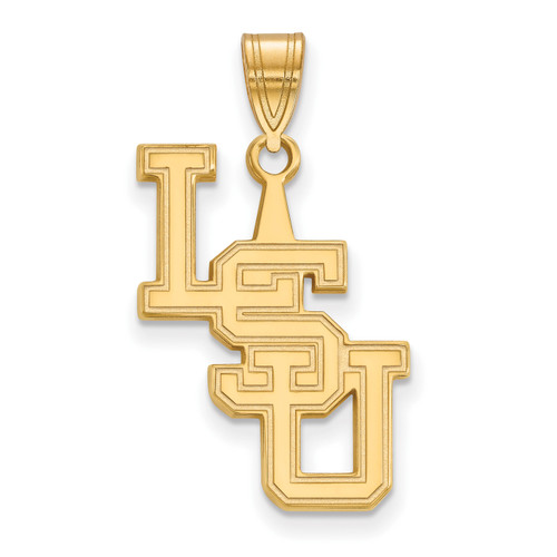 Lsu Tigers NCAA Ss Gold Plated Large NCAA Pendant