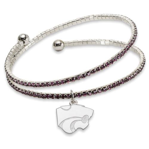 Kansas State Wildcats Amped Logo Crystal Bracelet