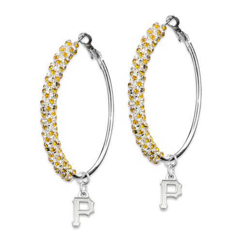 Pittsburgh Pirates Amped Logo Crystal Earrings