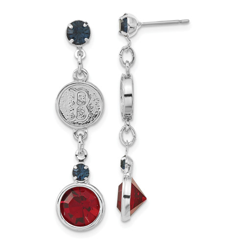 Boston Red Sox Crystal Logo Earrings