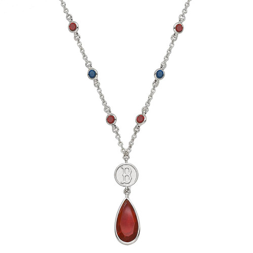 Boston Red Sox Crystal Logo Necklace