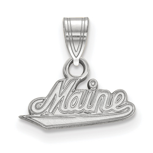 Maine Black Bears Sterling Silver Small Pendant