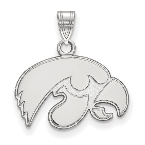 Iowa Hawkeyes Sterling Silver Small NCAA Pendant