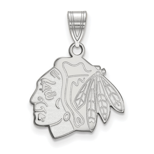 Chicago Blackhawks Sterling Silver Medium Pendant