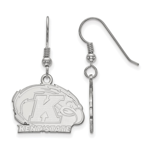 Kent State Golden Flashes Sterling Silver Small Dangle Earrings