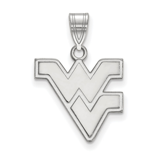 West Virginia Mountaineers Sterling Silver Medium NCAA Pendant