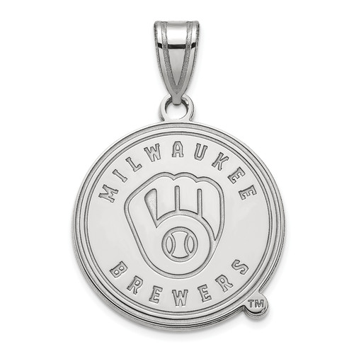 Milwaukee Brewers MLB Sterling Silver Large Pendant