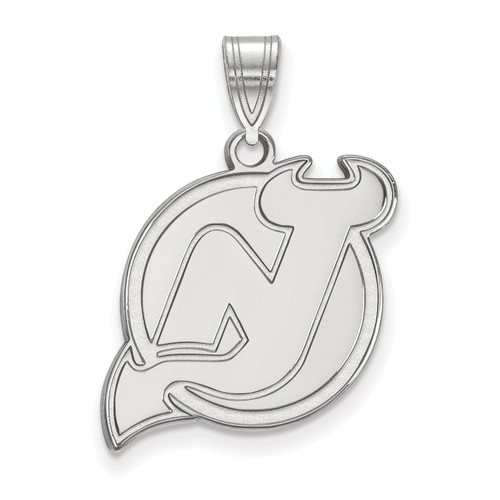 New Jersey Devils Sterling Silver Large Pendant