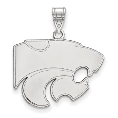 Kansas State Wildcats Sterling Silver Large NCAA Pendant