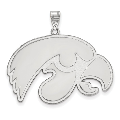 Iowa Hawkeyes Sterling Silver Extra Large NCAA Pendant