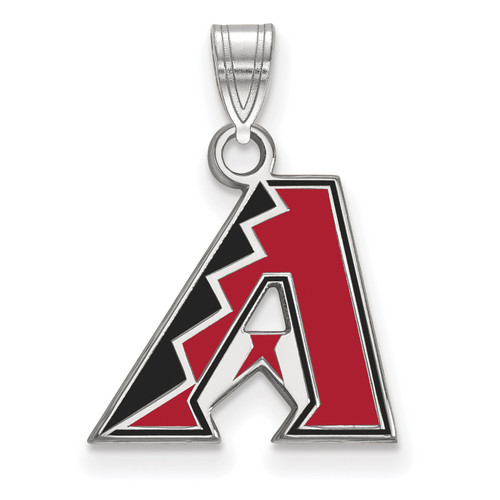 Arizona Diamondbacks Sterling Silver Small Enameled Pendant