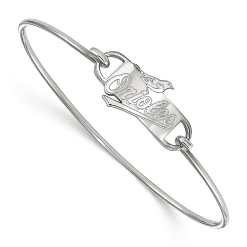 Baltimore Orioles Sterling Silver Wire Bangle Bracelet