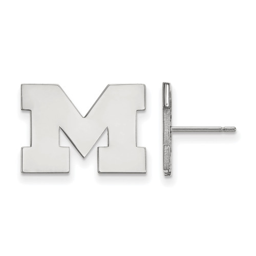 Michigan Wolverines Sterling Silver Small Post Earrings