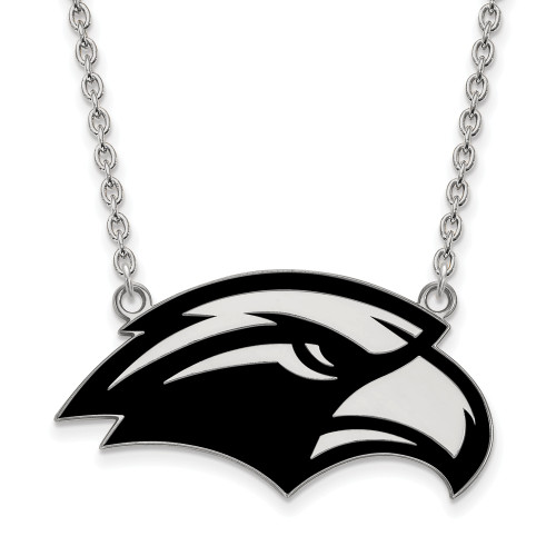 Southern Mississippi Golden Eagles Sterling Silver Large Enameled Pendant Necklace