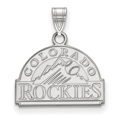 Colorado Rockies Sterling Silver Small Pendant