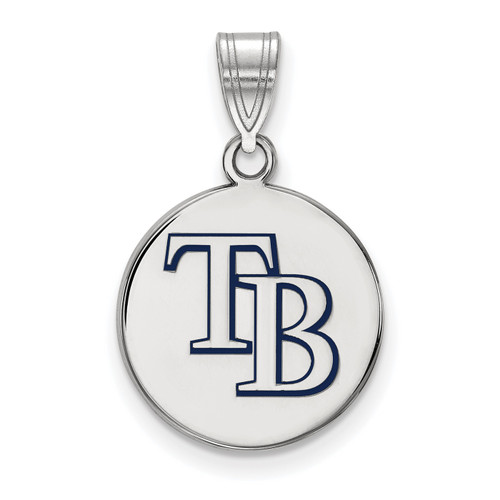 Tampa Bay Rays Sterling Silver Medium Pendant