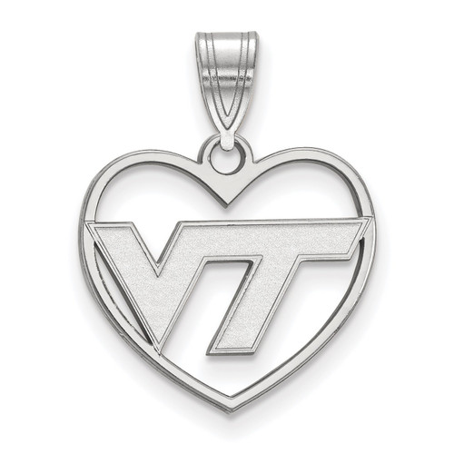 Virginia Tech Hokies Ss Heart Pendant