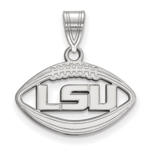 LSU Tigers Sterling Silver Football Pendant
