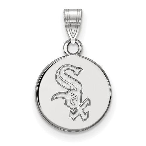 Chicago White Sox Sterling Silver Small Disc Pendant