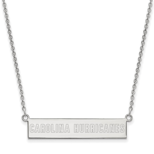 Carolina Hurricanes Sterling Silver Bar Necklace