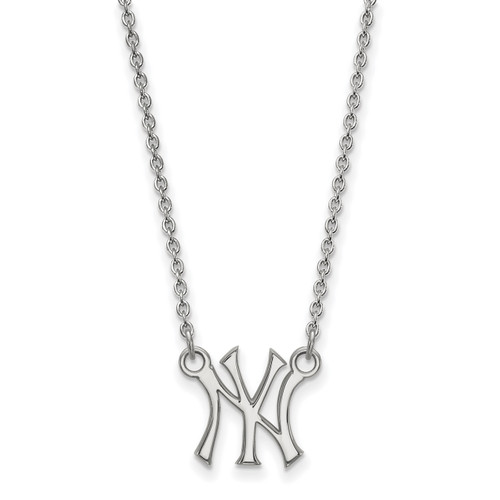 New York Yankees Logo Art Sterling Silver Pendant Necklace