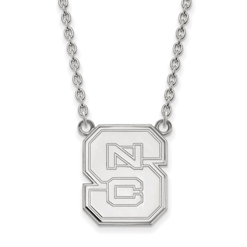 NC State Wolfpack College Sterling Silver Large Pendant Necklace