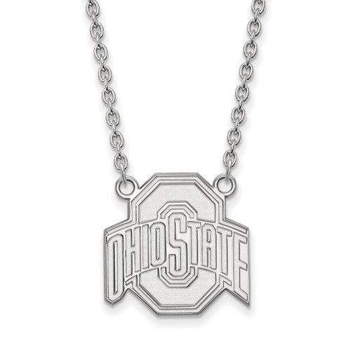 Ohio State Buckeyes College Sterling Silver Large Pendant Necklace