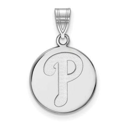 Philadelphia Phillies Sterling Silver Medium Disc Pendant