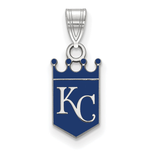 Kansas City Royals Sterling Silver Small Enameled Pendant