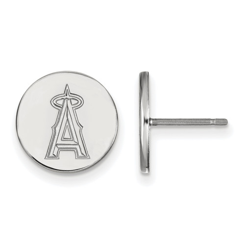 Los Angeles Angels Sterling Silver Small Disc Earrings