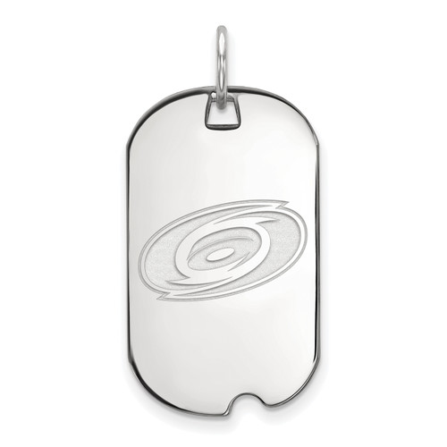 Carolina Hurricanes Sterling Silver Small Dog Tag
