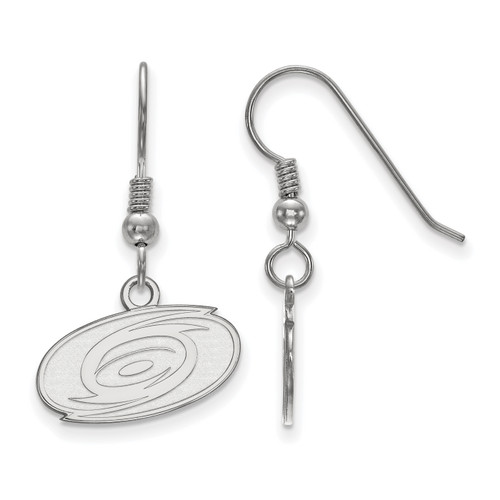 Carolina Hurricanes Sterling Silver Extra Small Wire Dangle Earrings