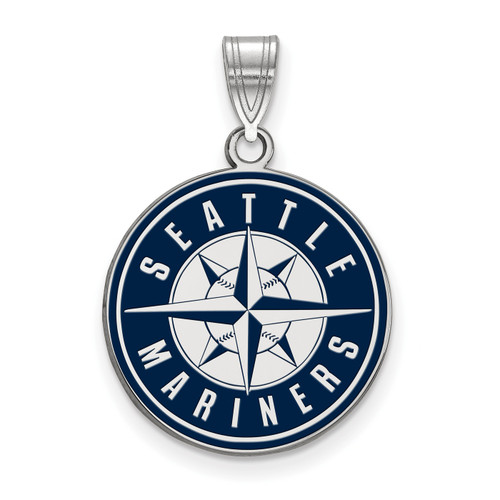 Seattle Mariners Sterling Silver Large Pendant