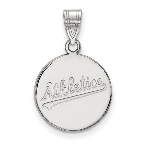 Oakland Athletics Sterling Silver Medium Disc Pendant