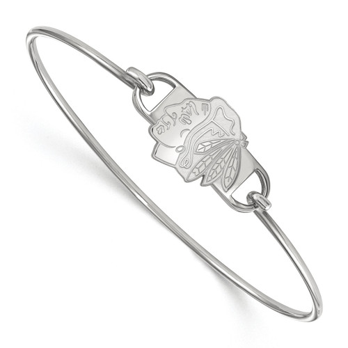 Chicago Blackhawks NHL Sterling Silver Wire Bangle Bracelet