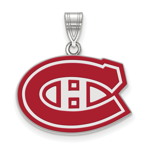 Montreal Canadiens Logo Art Sterling Silver Medium Pendant