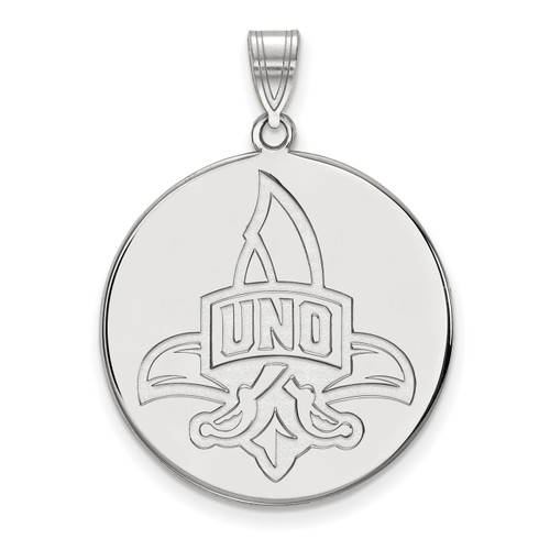 New Orleans Privateers Sterling Silver Extra Large Disc Pendant