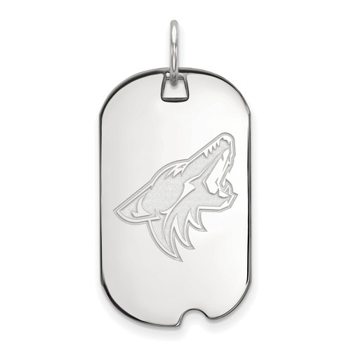 Arizona Coyotes Sterling Silver Small Dog Tag